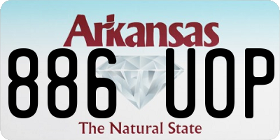 AR license plate 886UOP
