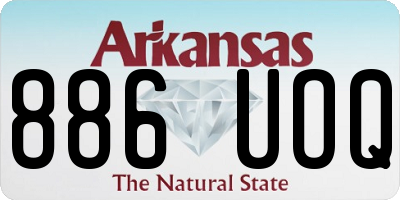 AR license plate 886UOQ