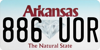 AR license plate 886UOR