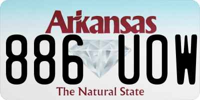 AR license plate 886UOW