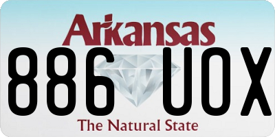 AR license plate 886UOX