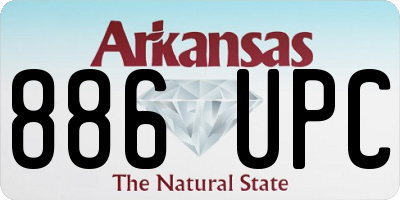 AR license plate 886UPC