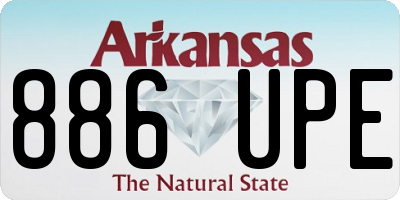 AR license plate 886UPE