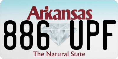 AR license plate 886UPF