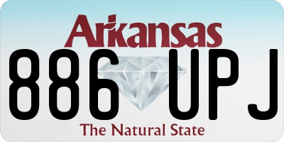 AR license plate 886UPJ