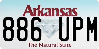 AR license plate 886UPM