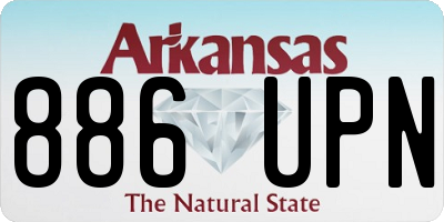 AR license plate 886UPN