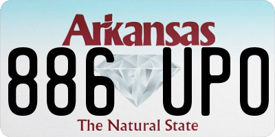 AR license plate 886UPO