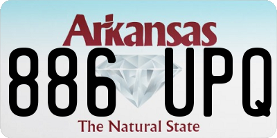 AR license plate 886UPQ
