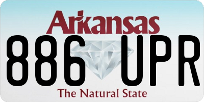 AR license plate 886UPR