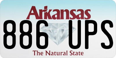 AR license plate 886UPS