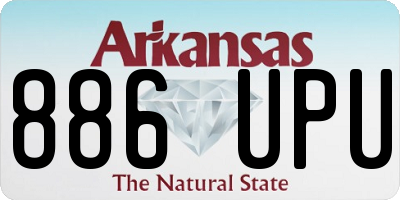 AR license plate 886UPU
