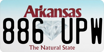 AR license plate 886UPW