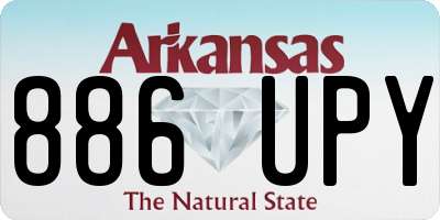 AR license plate 886UPY