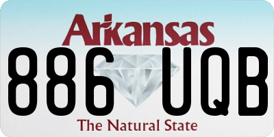 AR license plate 886UQB