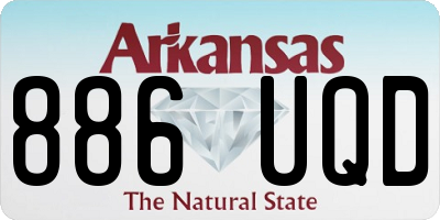 AR license plate 886UQD