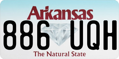 AR license plate 886UQH