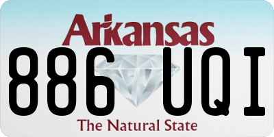 AR license plate 886UQI
