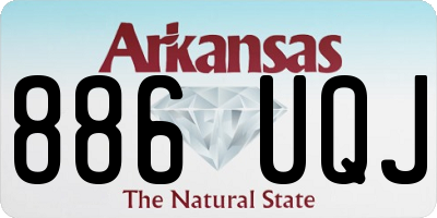 AR license plate 886UQJ