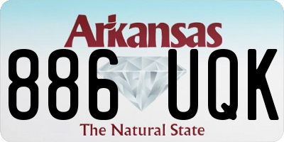 AR license plate 886UQK