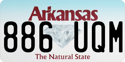 AR license plate 886UQM