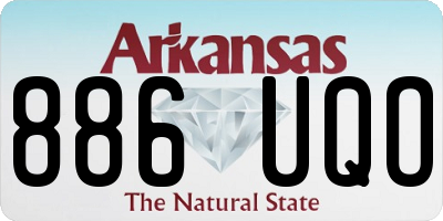 AR license plate 886UQO