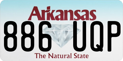 AR license plate 886UQP