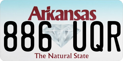 AR license plate 886UQR