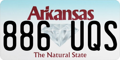 AR license plate 886UQS