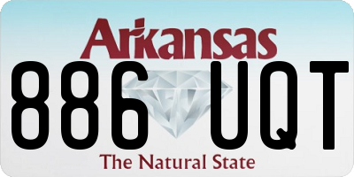 AR license plate 886UQT