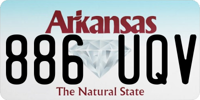 AR license plate 886UQV