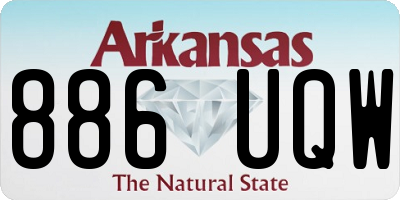 AR license plate 886UQW