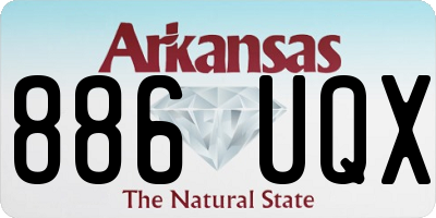 AR license plate 886UQX
