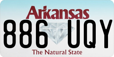 AR license plate 886UQY