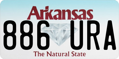 AR license plate 886URA