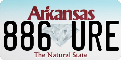 AR license plate 886URE