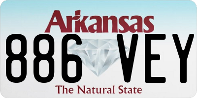 AR license plate 886VEY