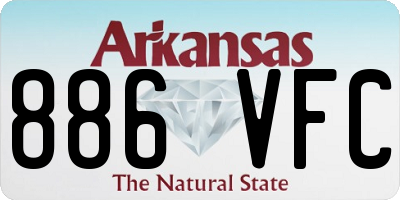 AR license plate 886VFC
