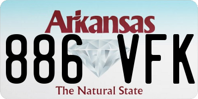 AR license plate 886VFK