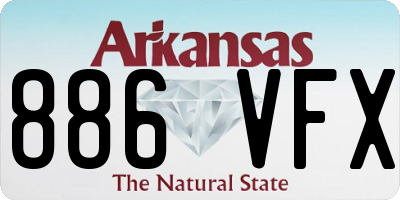 AR license plate 886VFX