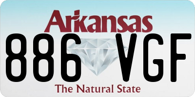 AR license plate 886VGF