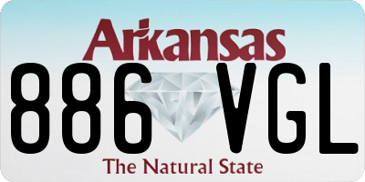 AR license plate 886VGL