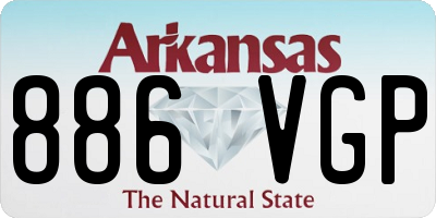 AR license plate 886VGP