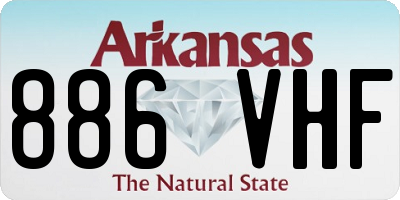 AR license plate 886VHF