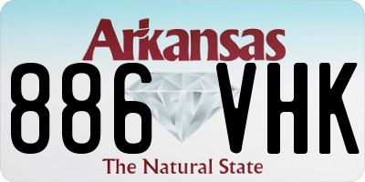 AR license plate 886VHK