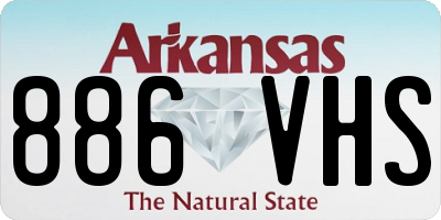 AR license plate 886VHS