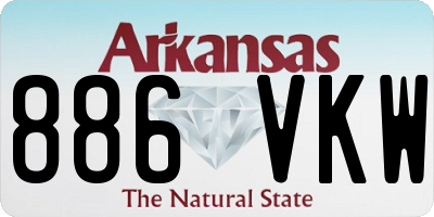 AR license plate 886VKW