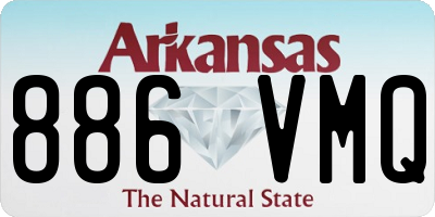 AR license plate 886VMQ
