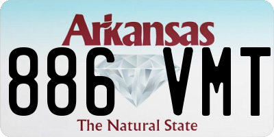 AR license plate 886VMT