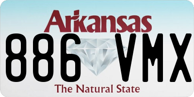 AR license plate 886VMX